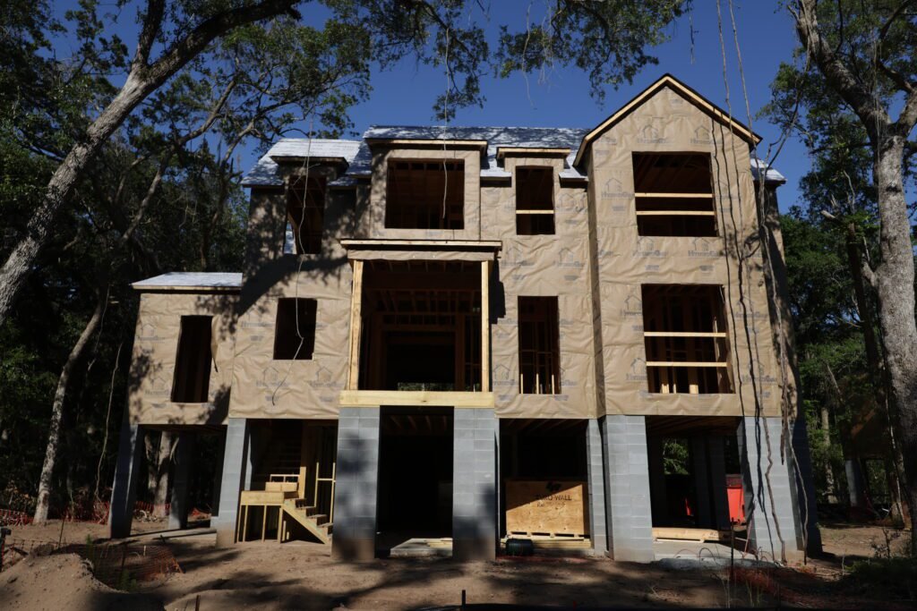 New Construction Framing & Sheathing on Kiawah River