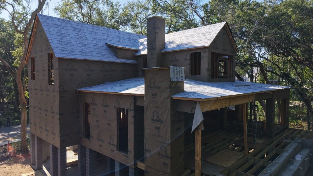 New Construction Framing & Sheathing on Kiawah River